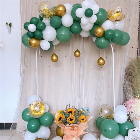 green white balloon garland|diy balloon garland no stand.